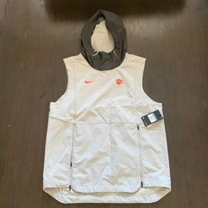 Clemson Nike Sleeveless Windbreaker with Hood